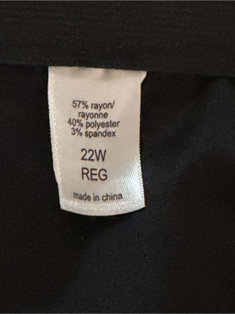 Maurices Black & White Plaid Straight Leg Pants 22W NWOT - Picture 4 of 4